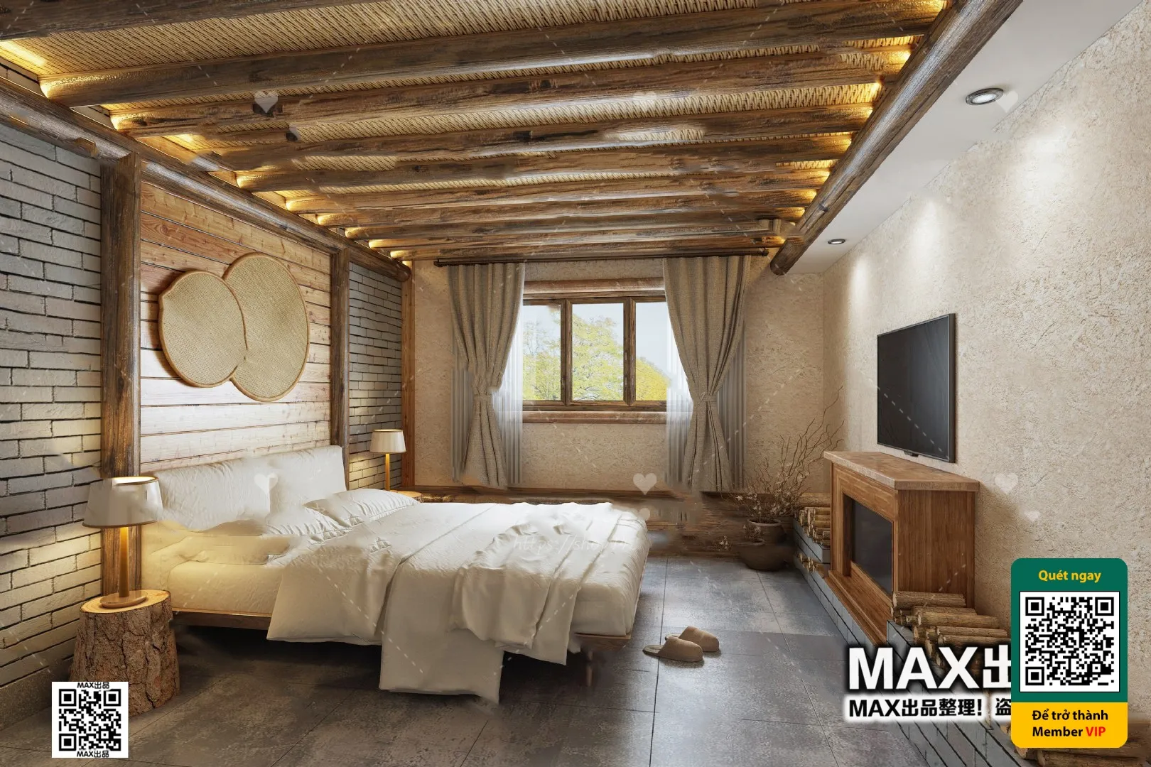 3D SCENES - WABI SABI STYLE - VRAY / CORONA - 3D MODEL - 6140