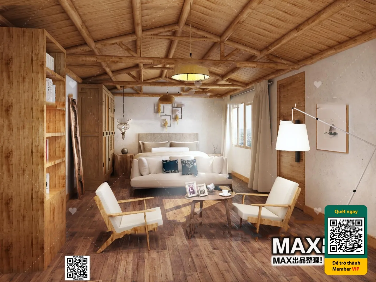 3D SCENES - WABI SABI STYLE - VRAY / CORONA - 3D MODEL - 6143