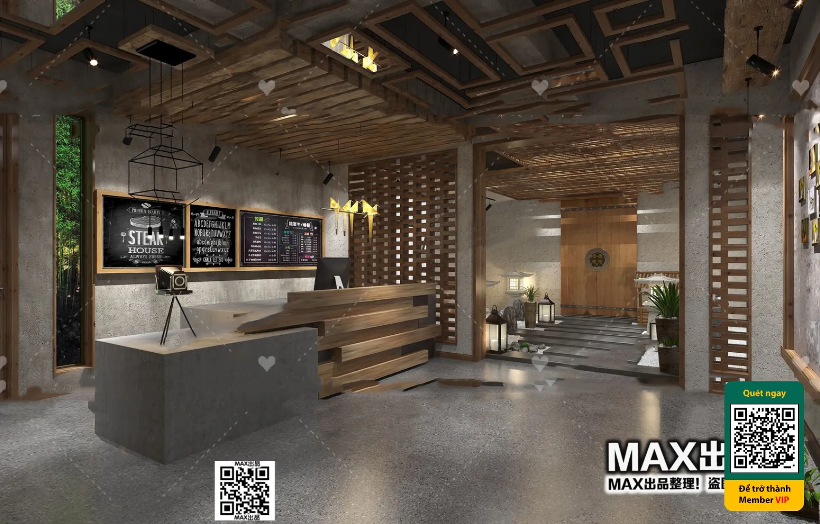 3D SCENES - WABI SABI STYLE - VRAY / CORONA - 3D MODEL - 6144