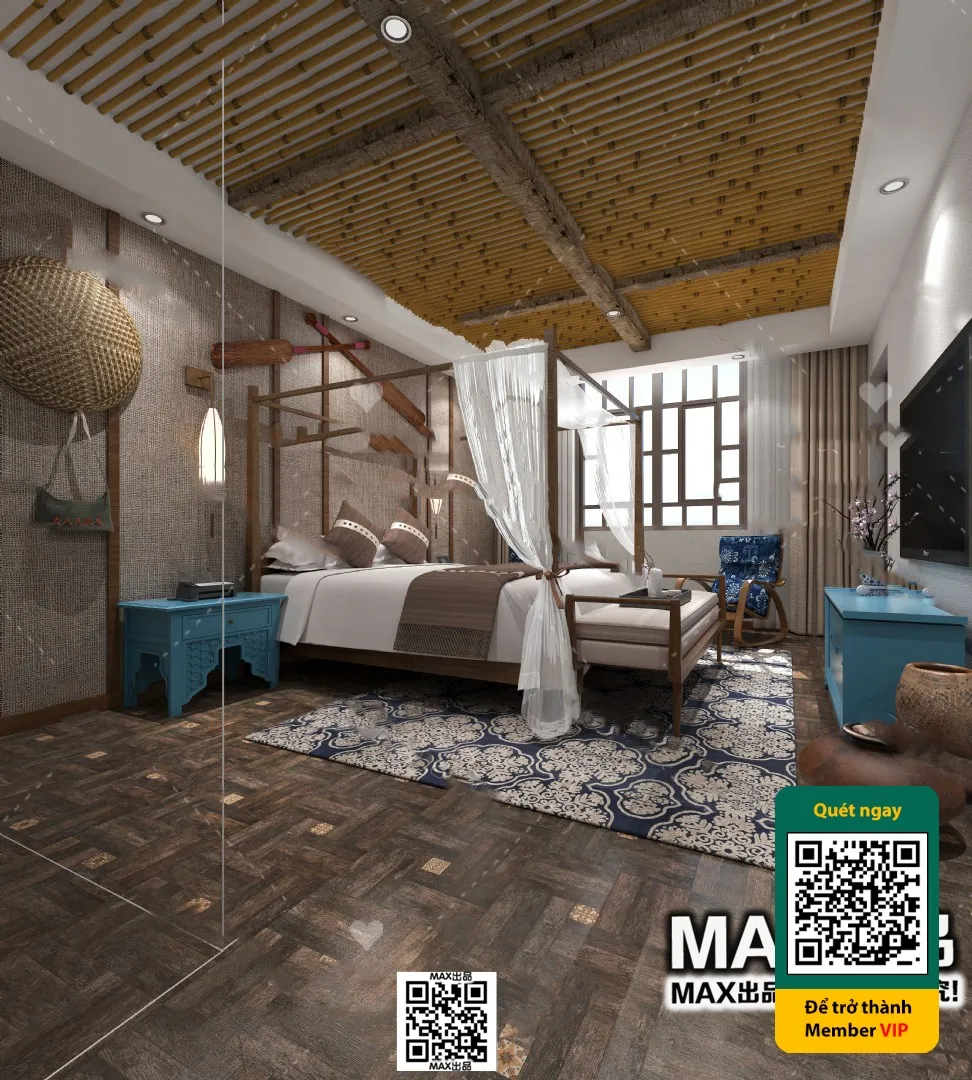 3D SCENES - WABI SABI STYLE - VRAY / CORONA - 3D MODEL - 6148