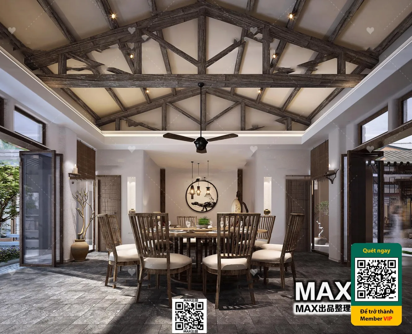 3D SCENES - WABI SABI STYLE - VRAY / CORONA - 3D MODEL - 6156