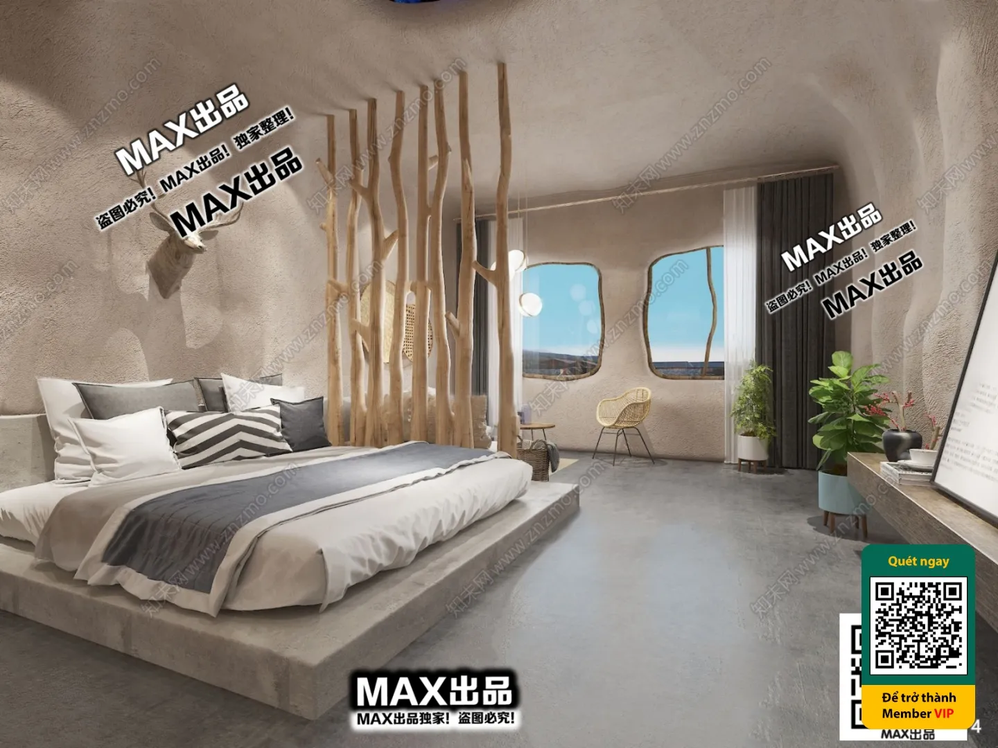 3D SCENES - WABI SABI STYLE - VRAY / CORONA - 3D MODEL - 6159