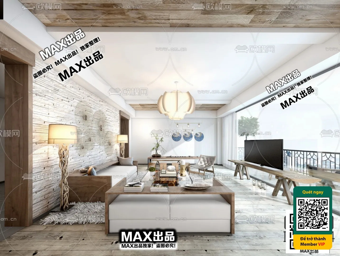 3D SCENES - WABI SABI STYLE - VRAY / CORONA - 3D MODEL - 6160