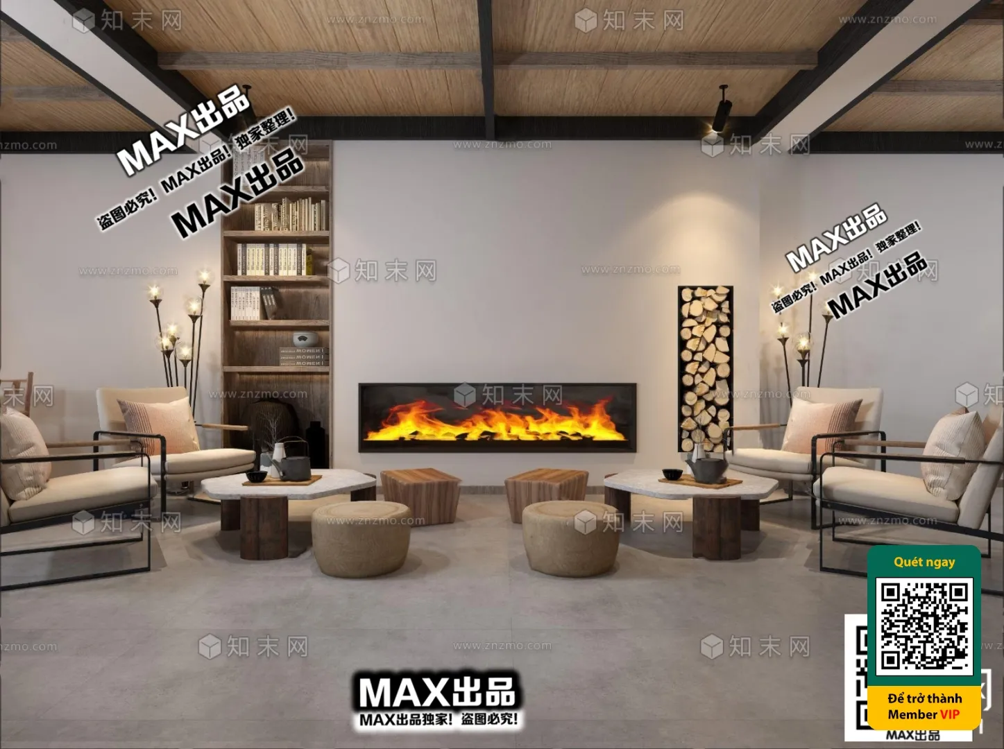 3D SCENES - WABI SABI STYLE - VRAY / CORONA - 3D MODEL - 6161