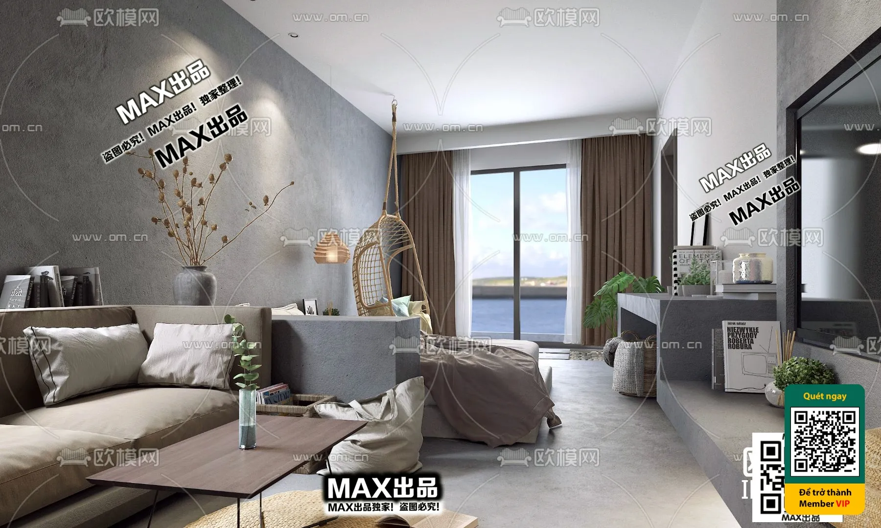 3D SCENES - WABI SABI STYLE - VRAY / CORONA - 3D MODEL - 6163