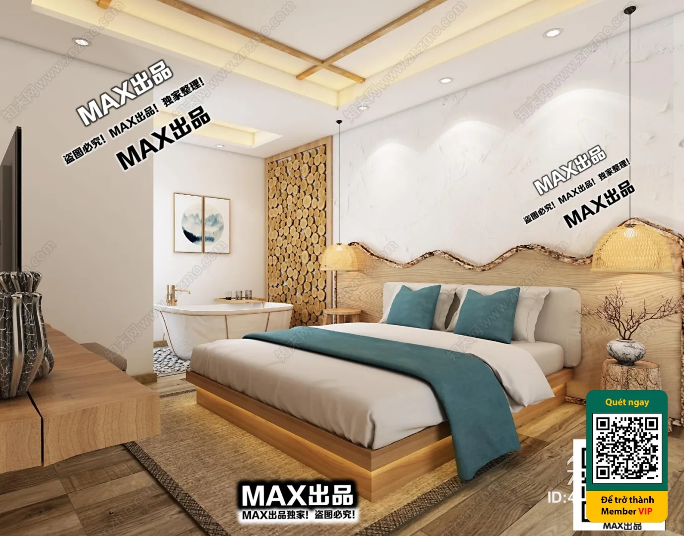 3D SCENES - WABI SABI STYLE - VRAY / CORONA - 3D MODEL - 6164