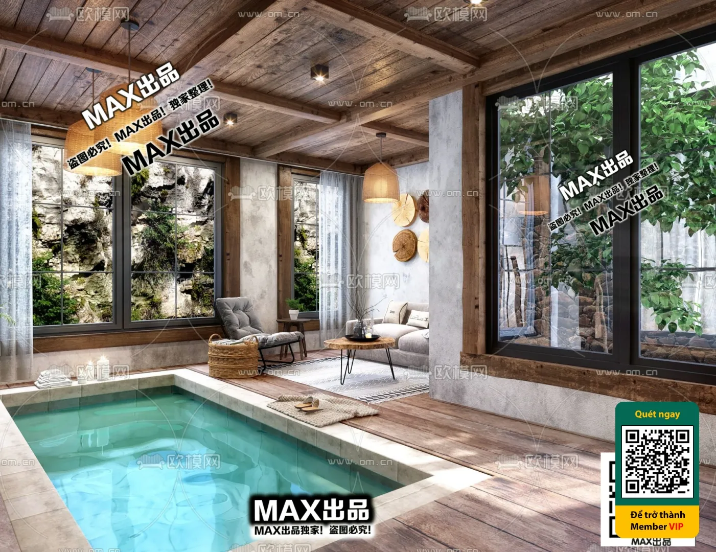 3D SCENES - WABI SABI STYLE - VRAY / CORONA - 3D MODEL - 6165