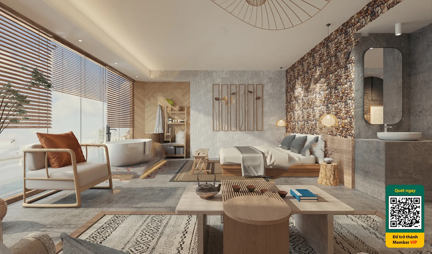 3D SCENES - WABI SABI STYLE - VRAY / CORONA - 3D MODEL - 6171