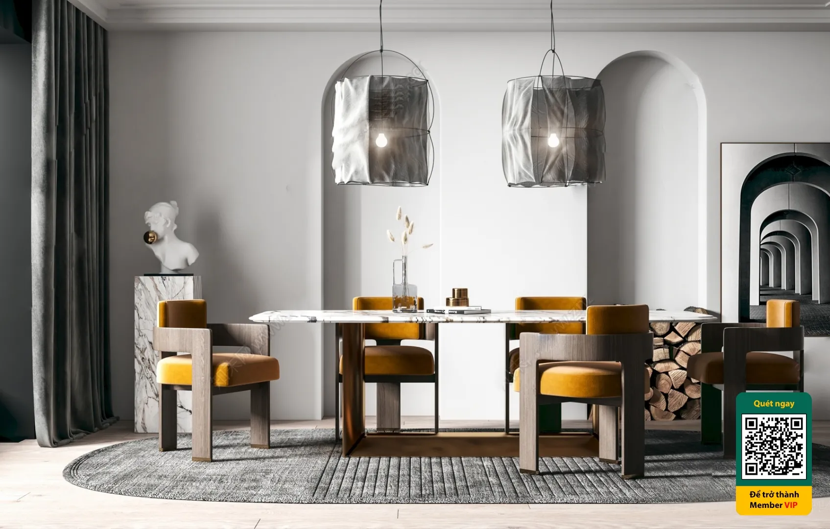 3D SCENES - WABI SABI STYLE - VRAY / CORONA - 3D MODEL - 6213