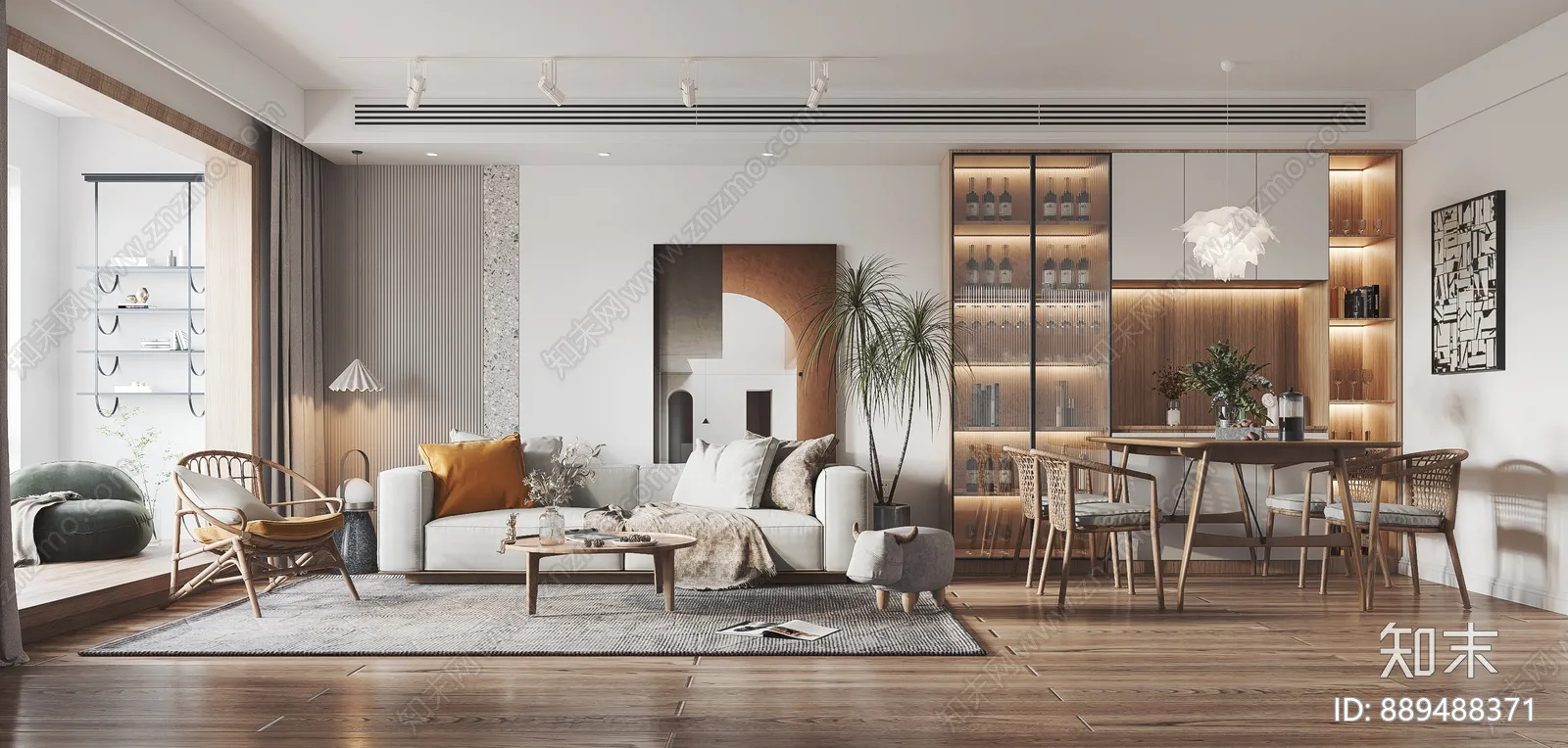 3D SCENES - WABI SABI STYLE - VRAY / CORONA - 3D MODEL - 6216
