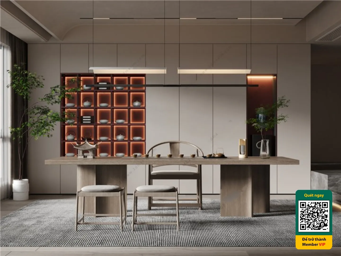 3D SCENES - WABI SABI STYLE - VRAY / CORONA - 3D MODEL - 6245