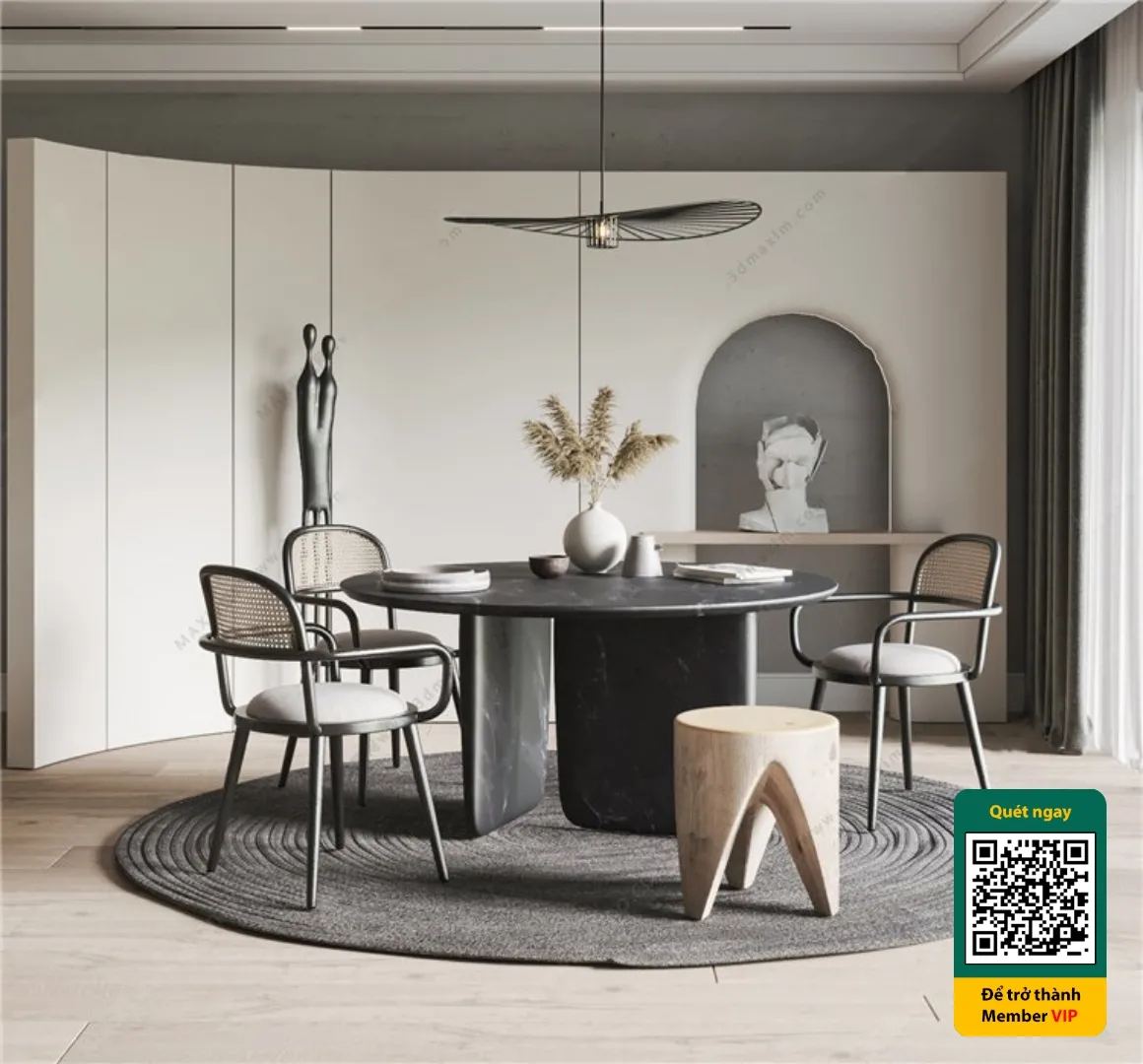 3D SCENES - WABI SABI STYLE - VRAY / CORONA - 3D MODEL - 6253