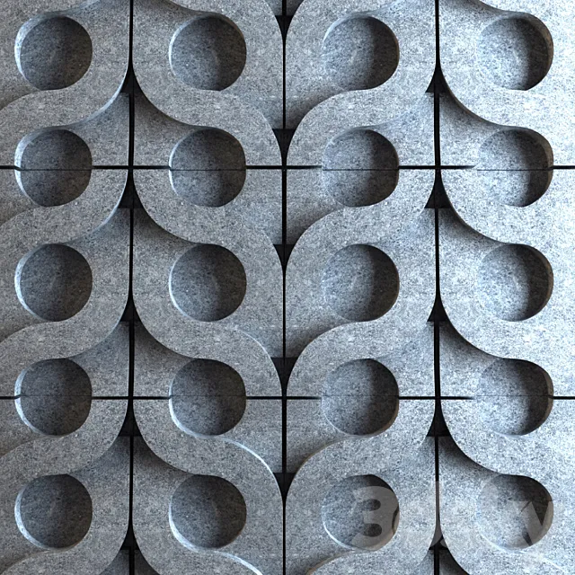 3d tile Kaza Conrete – Vine 3D Model