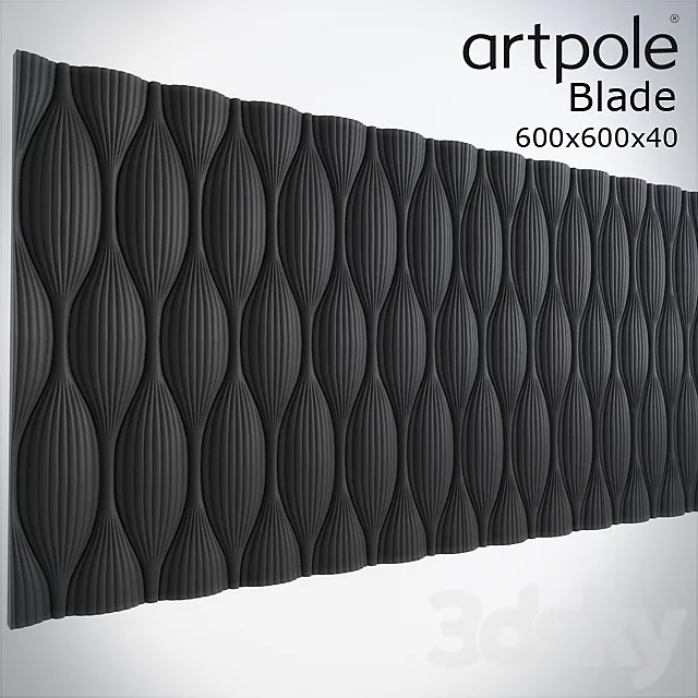 3D wall panel Blade 3D Model
