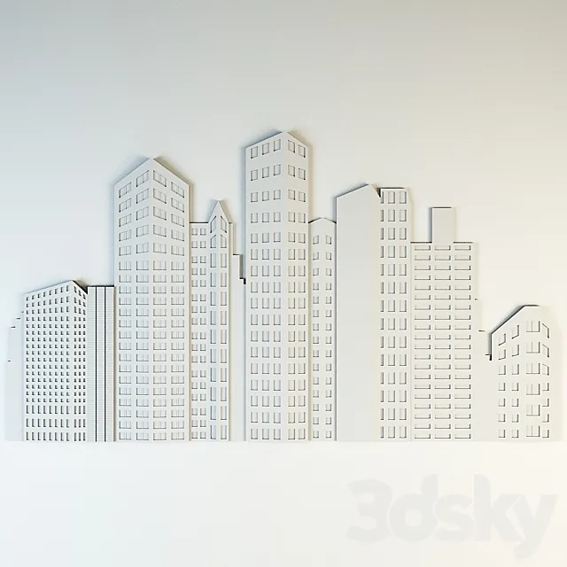 3D wall panel Dikart 3D Model