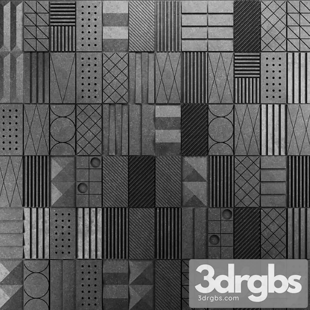 3d wall tiles maioliche di pietra by lithea 3D Model Free