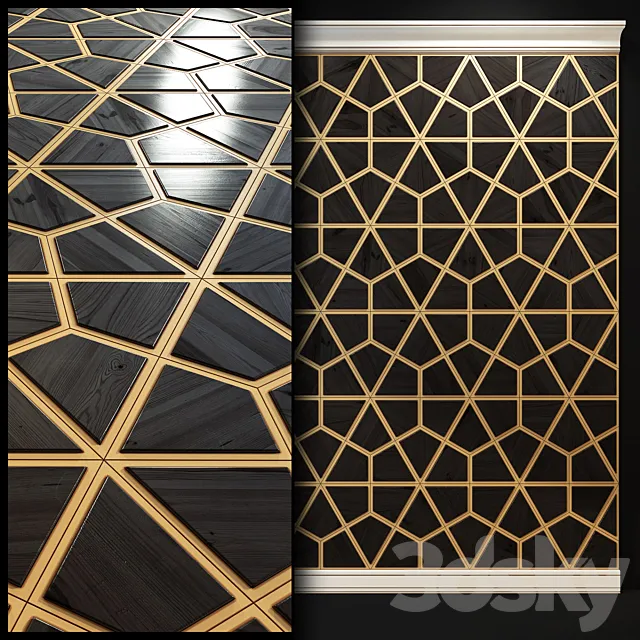 3d wooden panel 3D Model