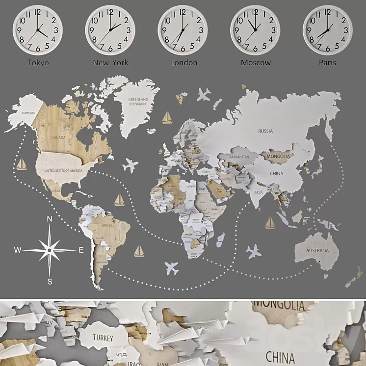 3d world map 3D Model