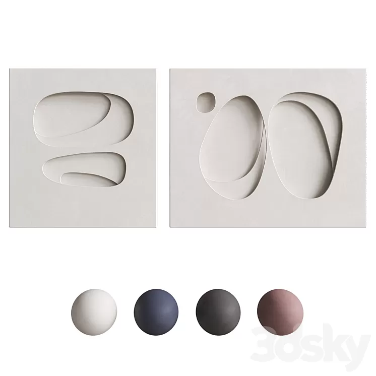 3DArt Relief2 in the style of spacialism 3D Model Free