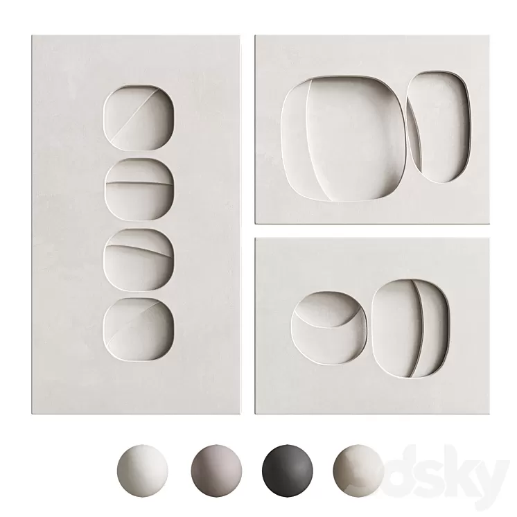 3DArt Relief3 in the style of spacialism 3D Model