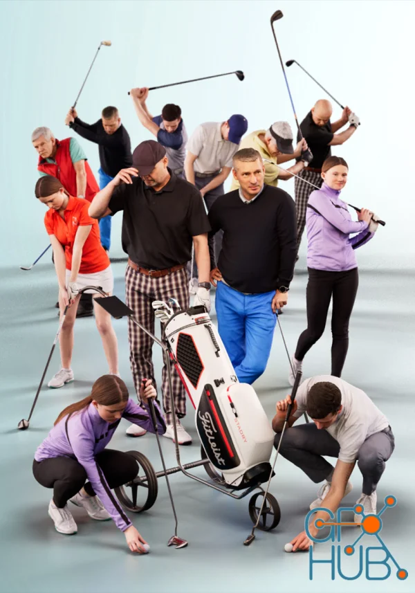 3dpeople - 1026 Golf Bundle