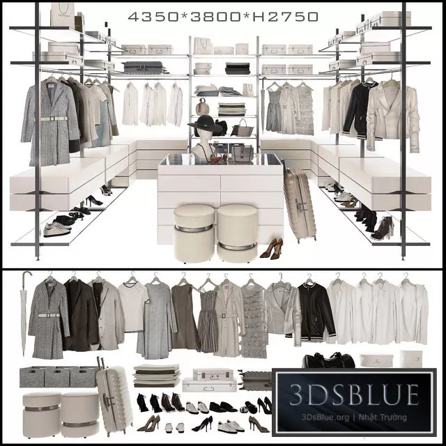 FURNITURE – WAREDROBE & DISPLAY – 3DSKY Models – 11247