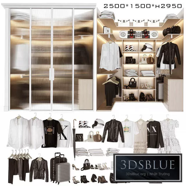 FURNITURE – WAREDROBE & DISPLAY – 3DSKY Models – 11278