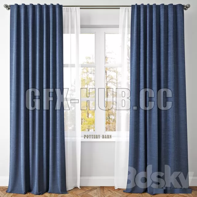 PRO MODELS – EMERY LINENCOTTON DRAPE-Pottery Barn