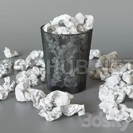 A trash can with papers – 884