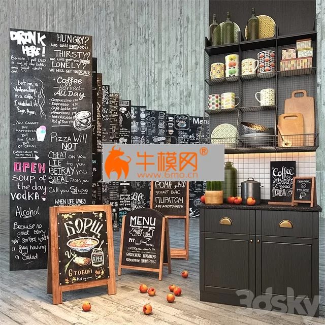 Set for creating slate surfaces with images of chalk 2 – 2778