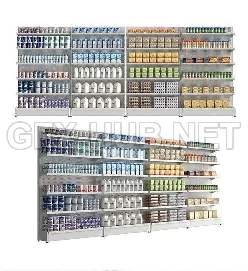 Shelf Dairy (max, fbx) – 2838