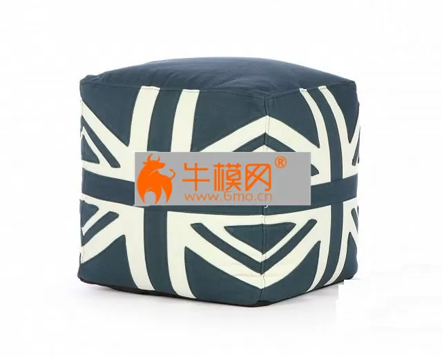 Union Jack pouf by Lazy Life Paris – 3055