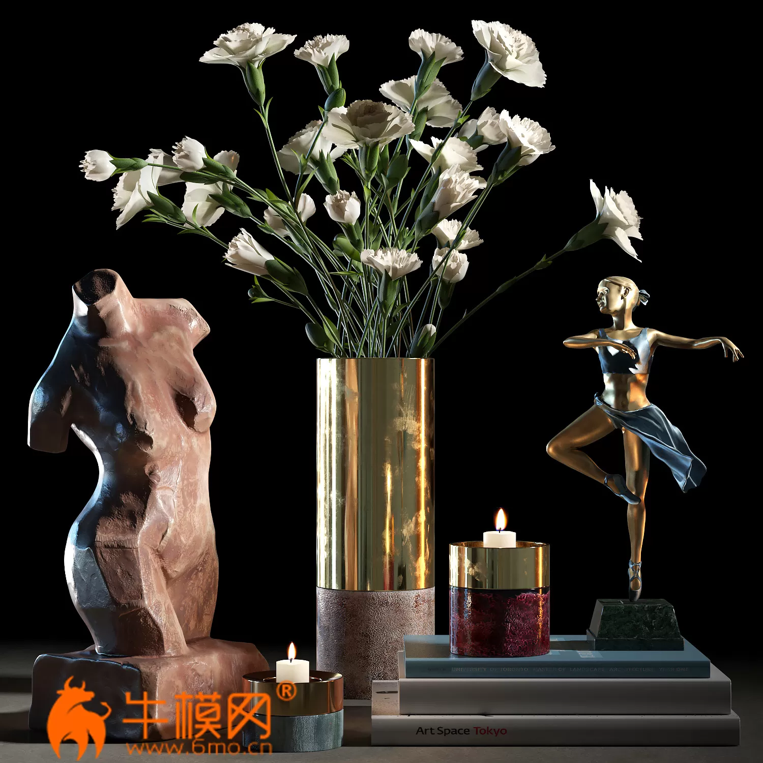 Decorative set 012 (max, fbx, obj) – 4686