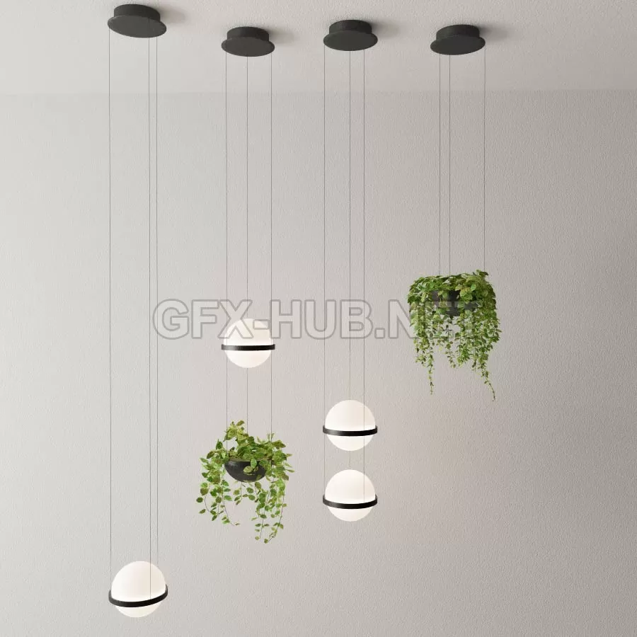 PALMA Vibia lamp set (max, obj) – 5341