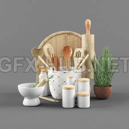 3D Tableware Kitchen Model 33 – 6195