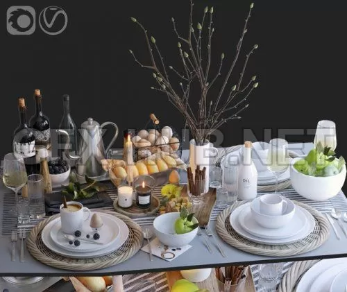 Serving table (Vray, Corona) fbx – 6416
