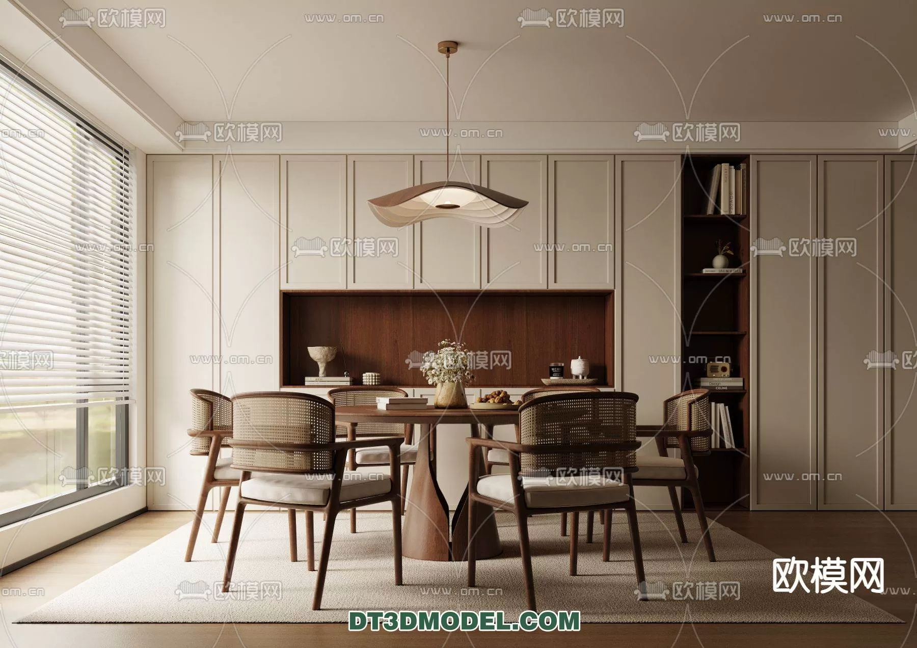 WABI SABI STYLE 3D MODELS – DINING TABLE – 0162