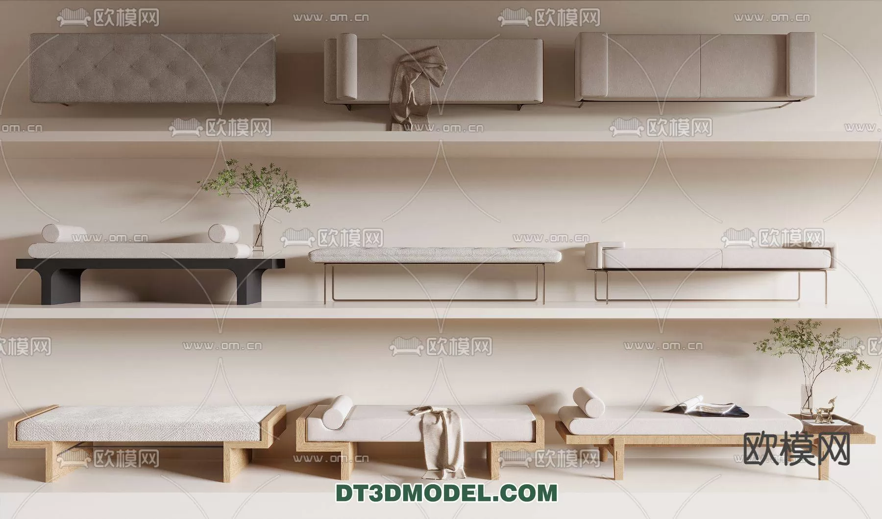 WABI SABI STYLE 3D MODELS – TEA TABLE – 0038