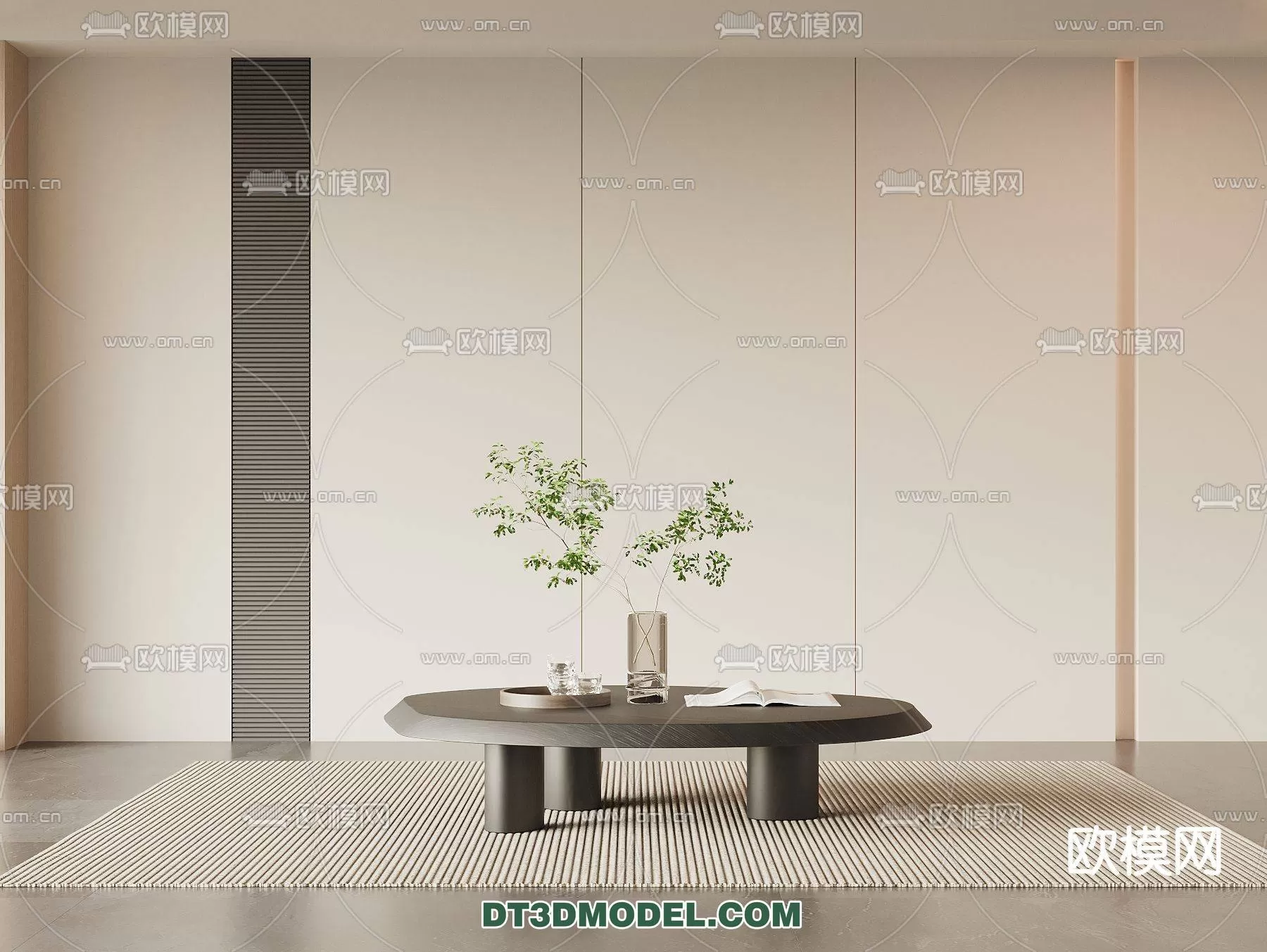 WABI SABI STYLE 3D MODELS – TEA TABLE – 0051