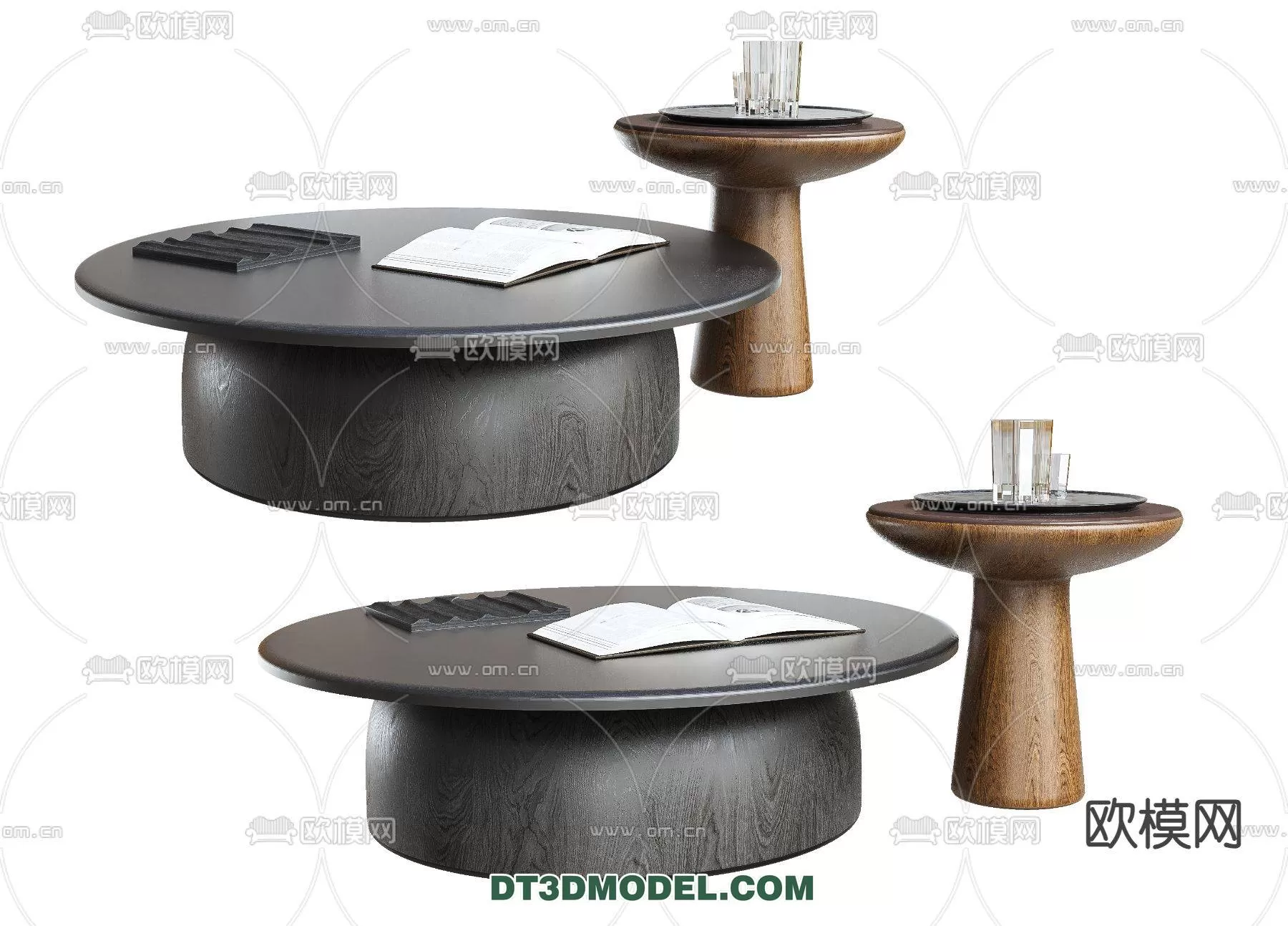 WABI SABI STYLE 3D MODELS – TEA TABLE – 0064