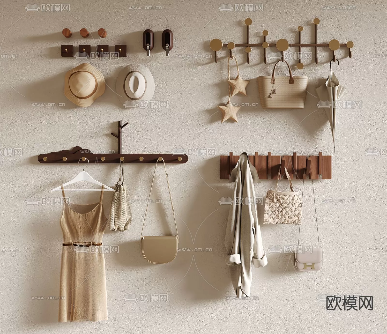 WABI SABI STYLE 3D MODELS – DECOR SETS – 0249