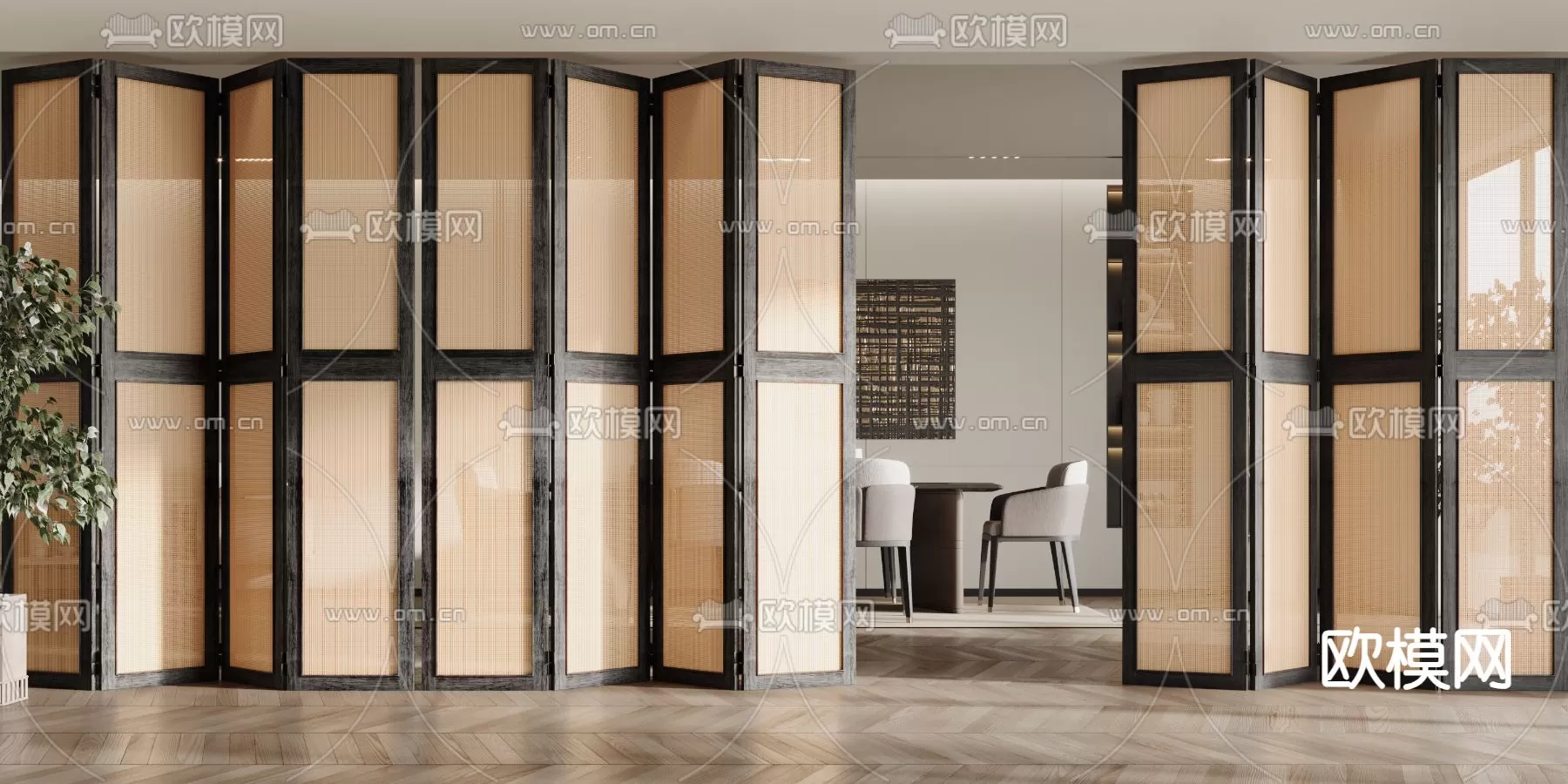 WABI SABI STYLE 3D MODELS – PANELS – 0019
