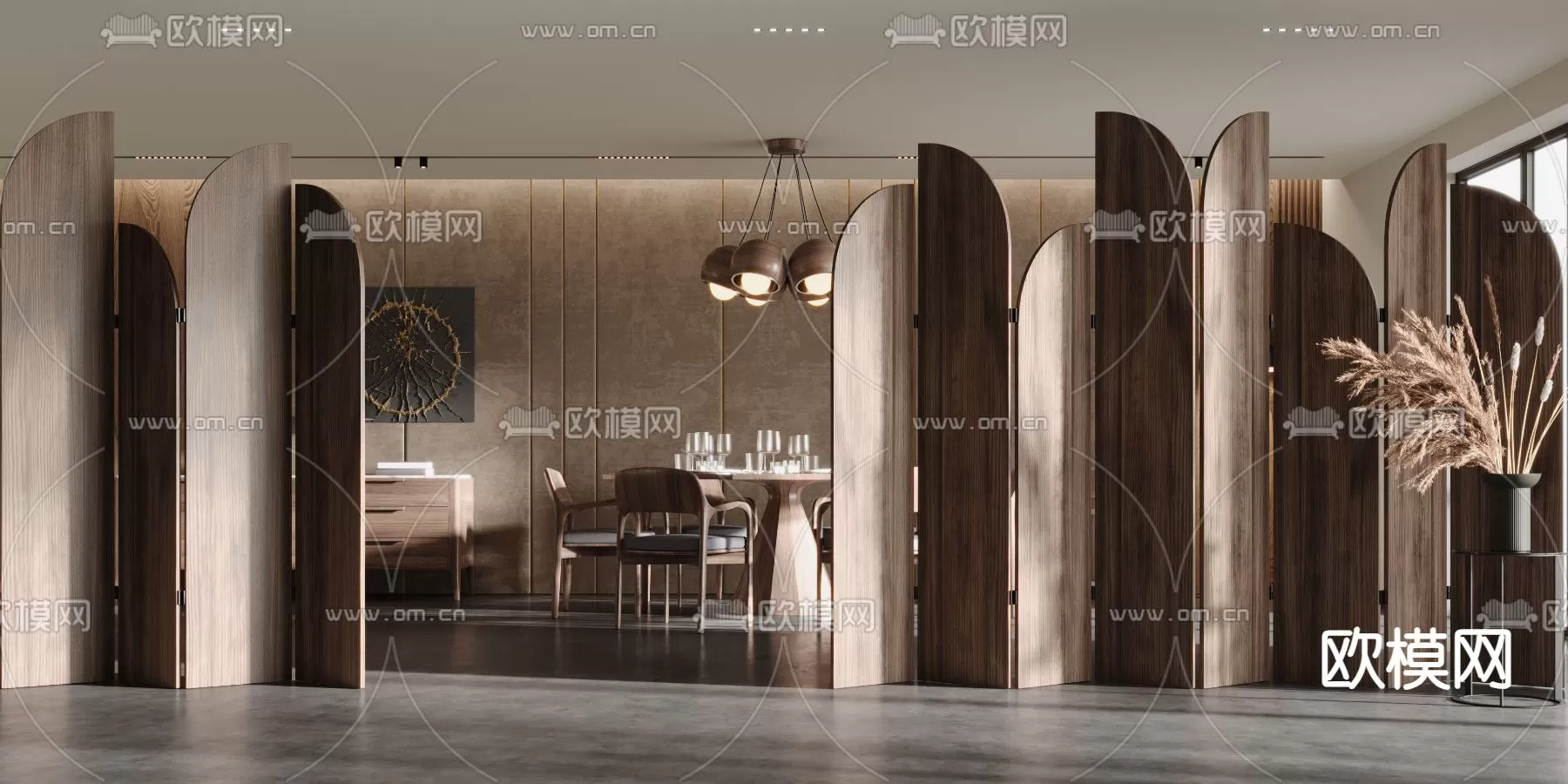 WABI SABI STYLE 3D MODELS – PANELS – 0020