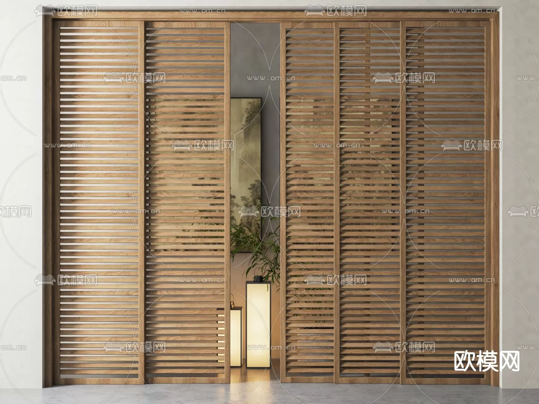 WABI SABI STYLE 3D MODELS – PANELS – 0022