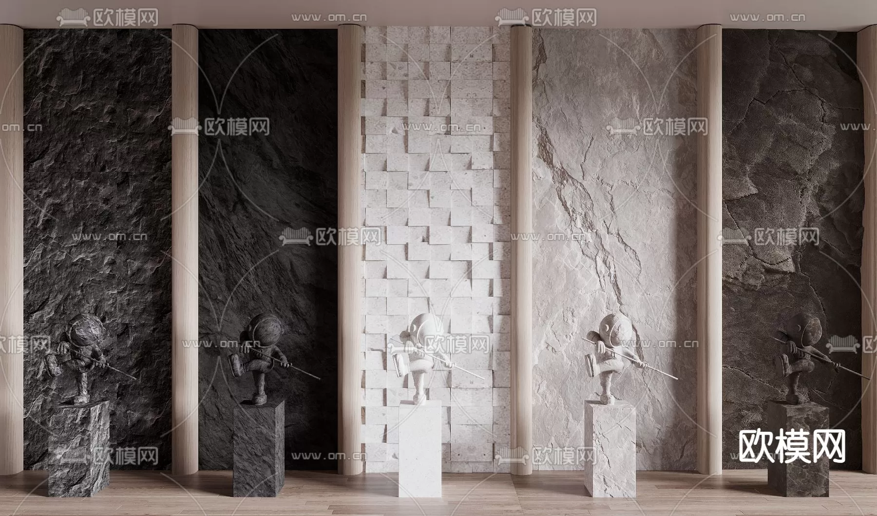 WABI SABI STYLE 3D MODELS – PANELS – 0063