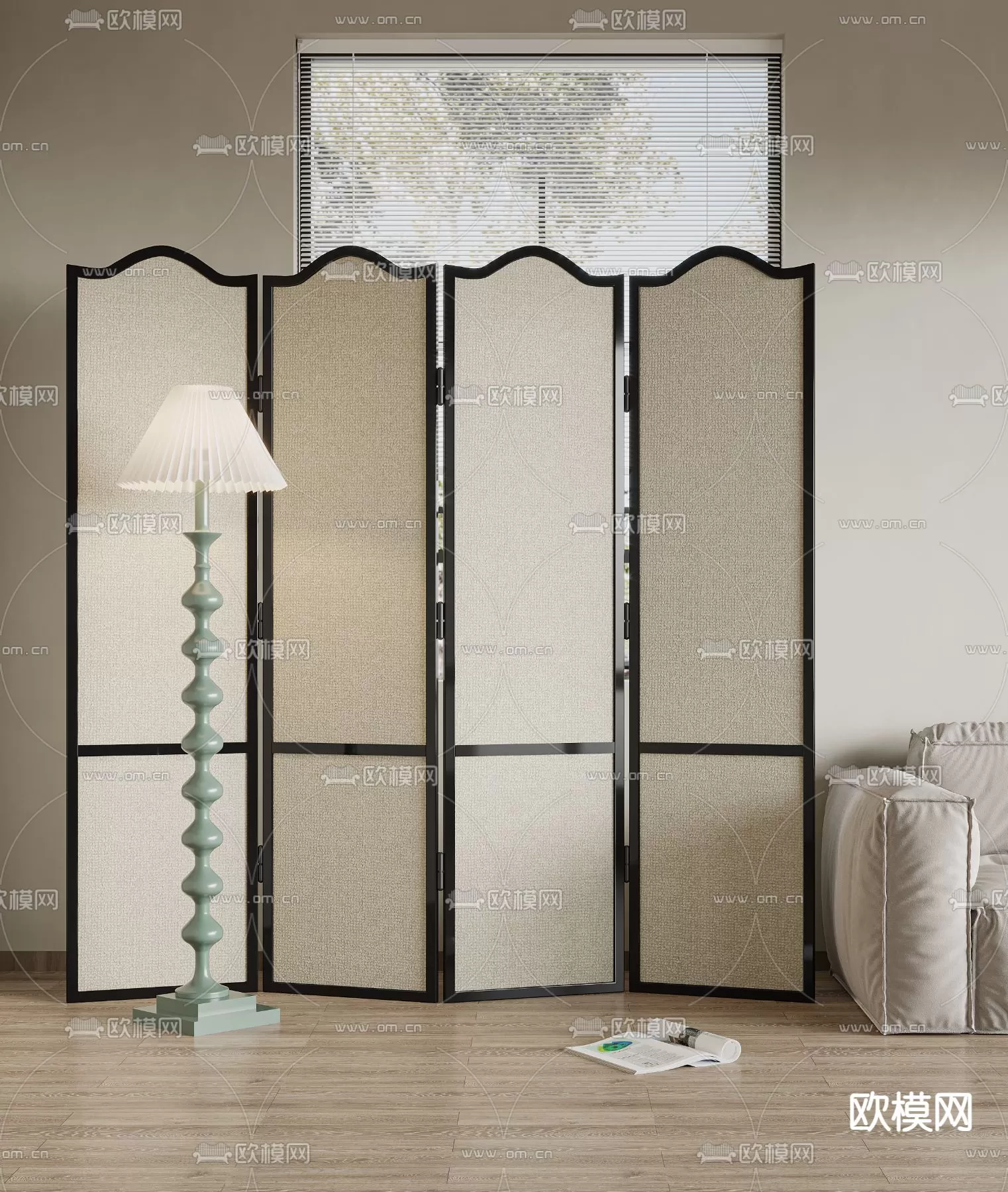 WABI SABI STYLE 3D MODELS – PANELS – 0078