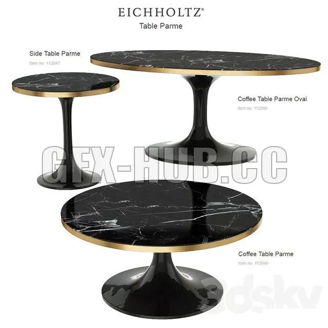 EICHHOLTZ Table Parme set 112049 112048 112047 – 213517