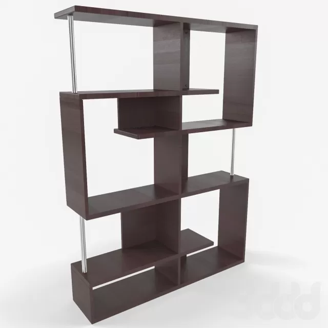 Kessler Modern Bookshelf – Dark Brown – Baxton Studio – 217741