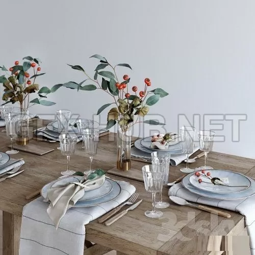 Tableware Rustic 3d Model – 226893