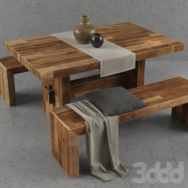 West Elm Emmerson dining table set – 228637
